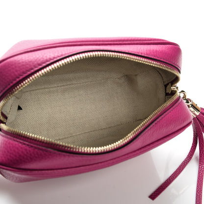 Gucci Pebbled Calfskin Small Soho Disco Bag Bright Bougainvillea 5 of 7