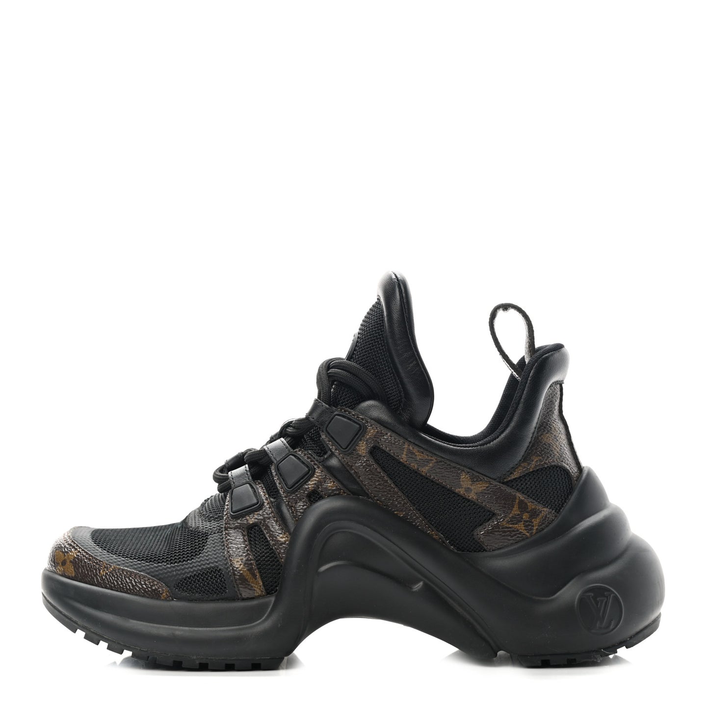 Calfskin Patent Monogram LV Archlight Sneakers 38 Black