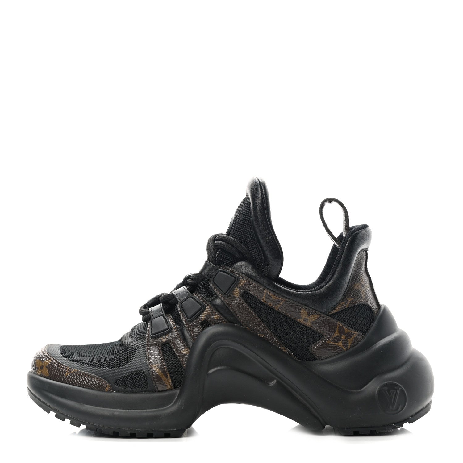 Louis Vuitton Calfskin Patent Monogram LV Archlight Sneakers 38 Black 1 of 12