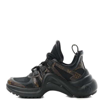 Louis Vuitton Calfskin Patent Monogram LV Archlight Sneakers 38 Black 1 of 12