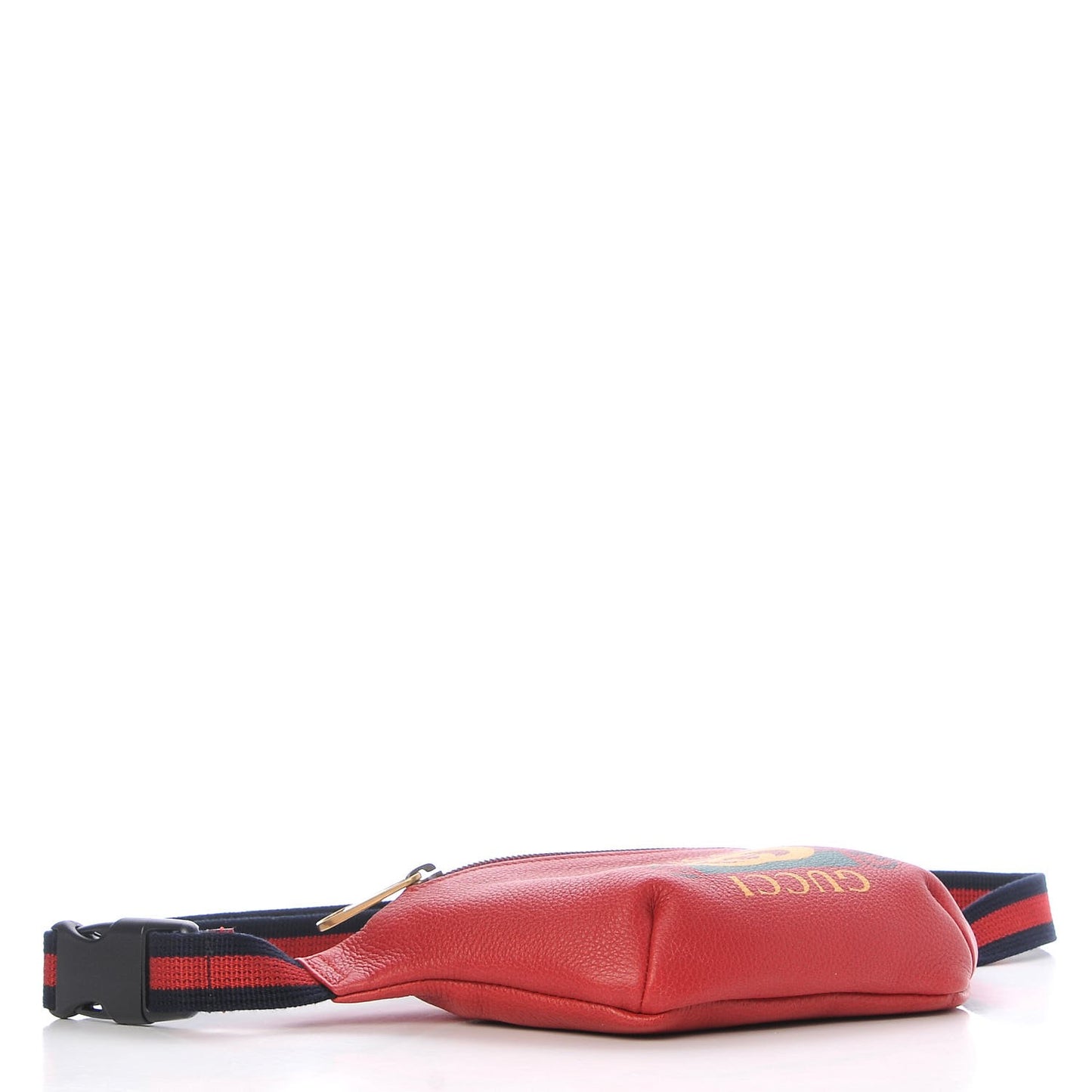 Grained Calfskin Small Logo Belt Bag Hibiscus Red