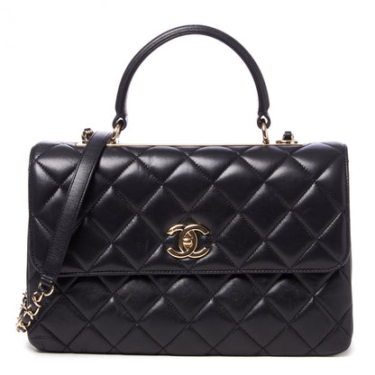 Chanel Lambskin Quilted Medium Trendy CC Flap Dual Handle Bag Black 1 of 10