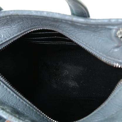 Balenciaga Agneau Arena XXS Bazar Shopper Tote Bleu Gris 8 of 9