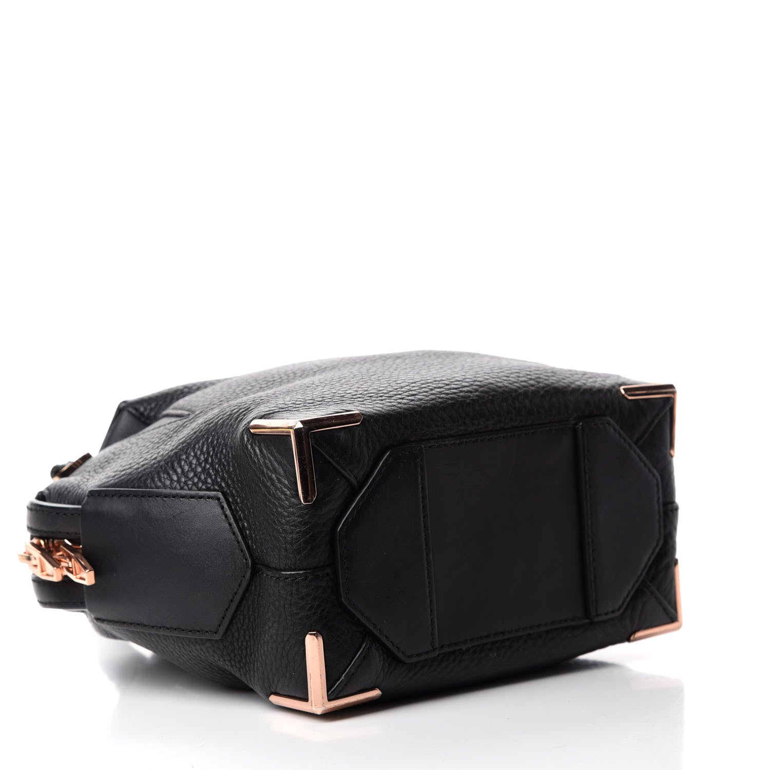 Alexander Wang Pebbled Calfskin Mini Emile Black Rose Gold Hardware 4 of 16