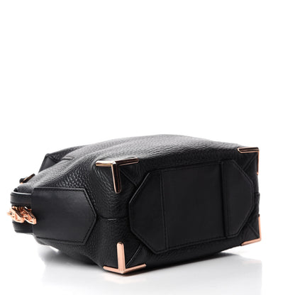 Alexander Wang Pebbled Calfskin Mini Emile Black Rose Gold Hardware 4 of 16