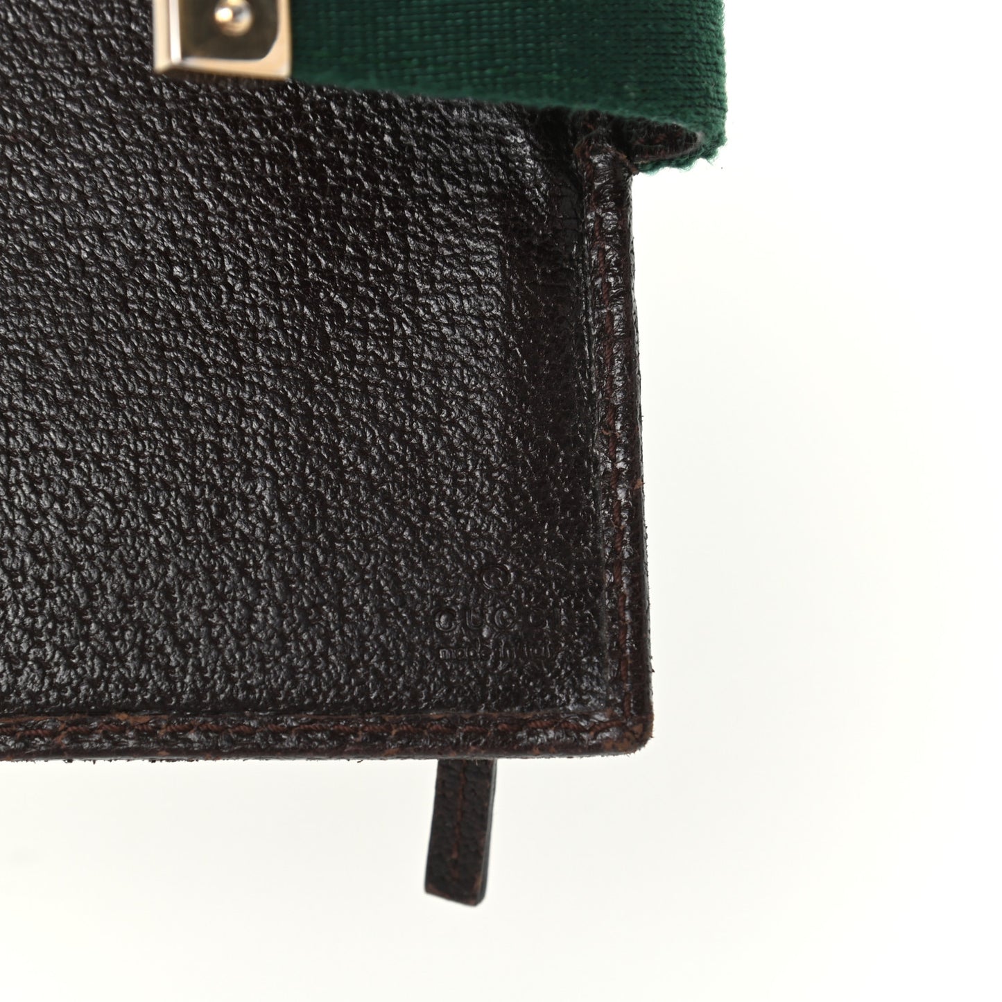 Monogram Calfskin Ladies Web Continental Wallet Beige Ebony Cocoa