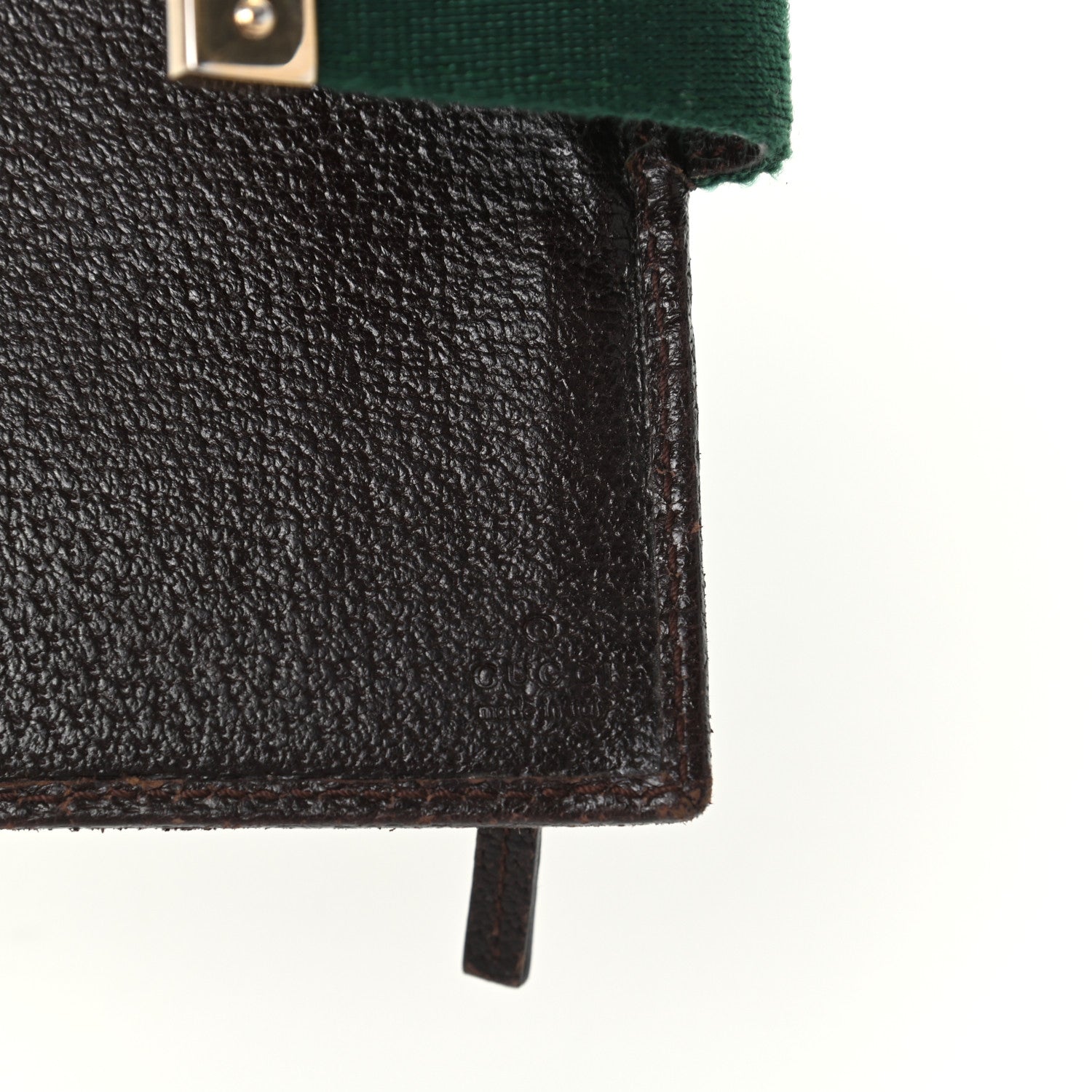 Gucci Monogram Calfskin Ladies Web Continental Wallet Beige Ebony Cocoa 7 of 7