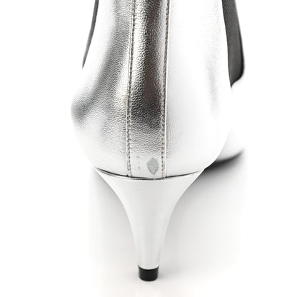 Gucci Nappa Zumi Mid Ankle Boots 38 Silver 9 of 14