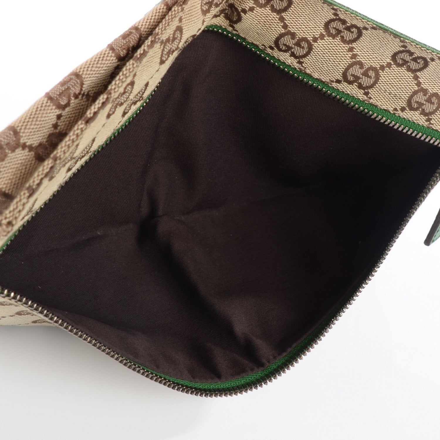 Gucci GG Monogram Web Double Pocket Belt Bag Green 5 of 7