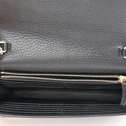 Gucci Dollar Calfskin Interlocking G Chain Wallet Black 5 of 9