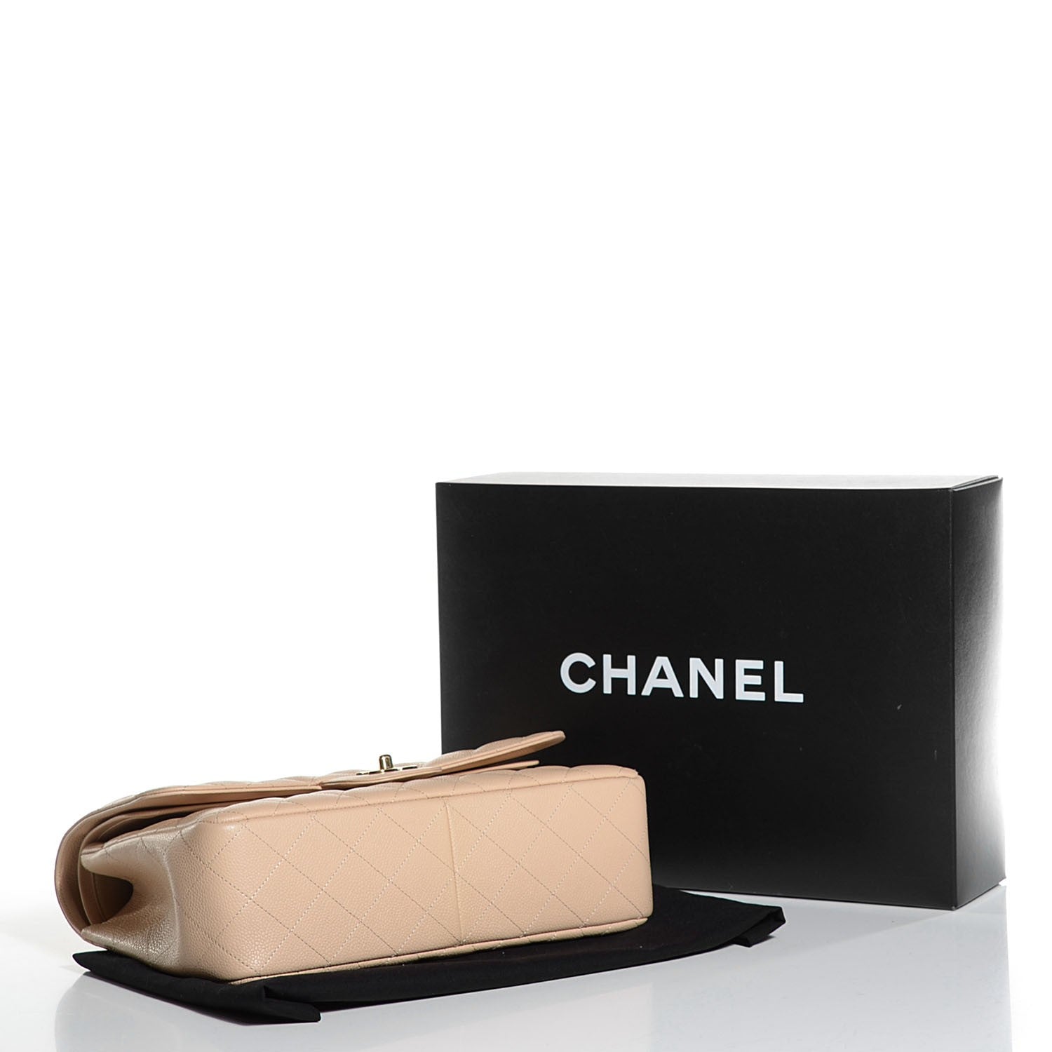 Chanel Caviar Quilted Jumbo Double Flap Beige Clair 4 of 8