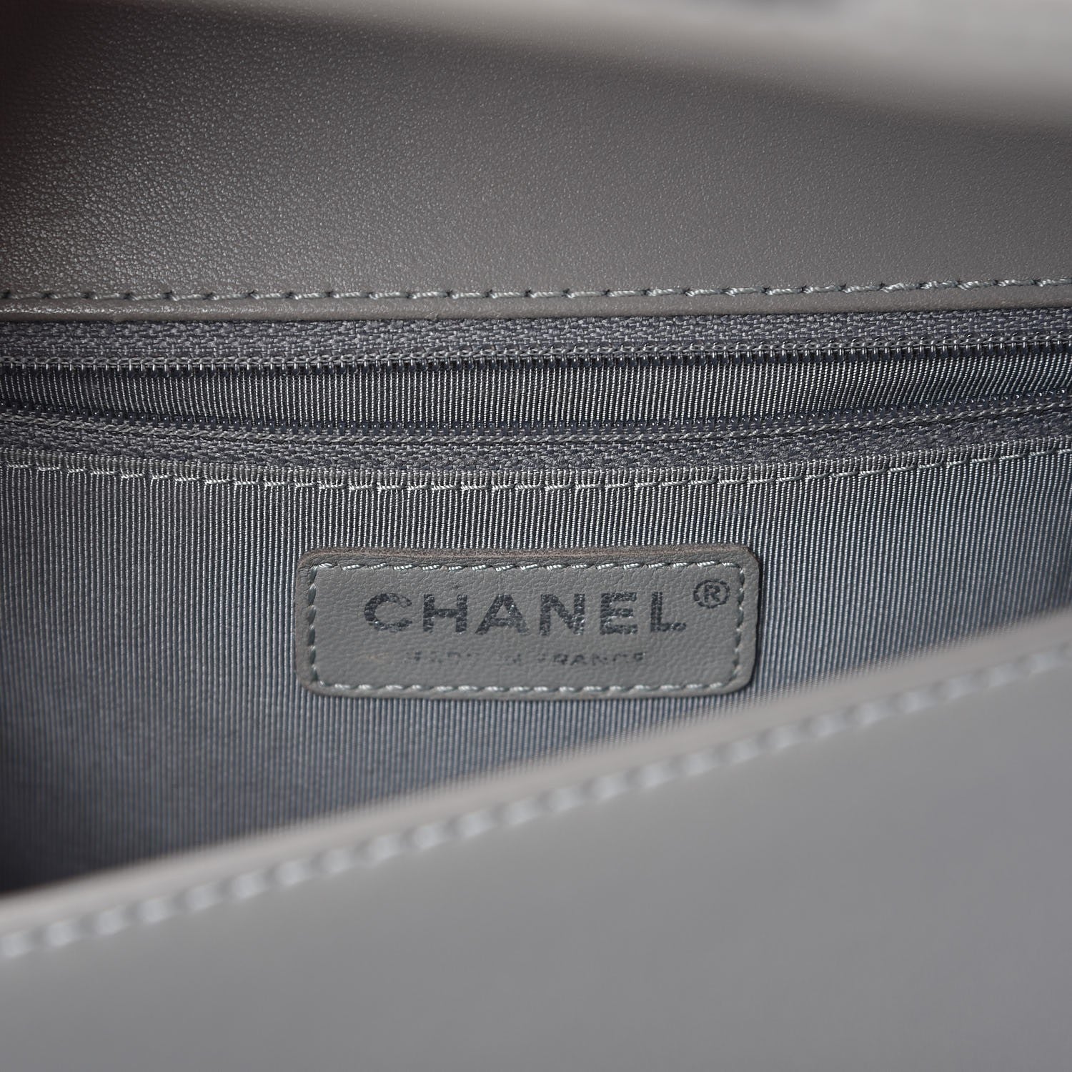 Chanel Lambskin Quilted New Medium Boy Flap Grey 6 of 9