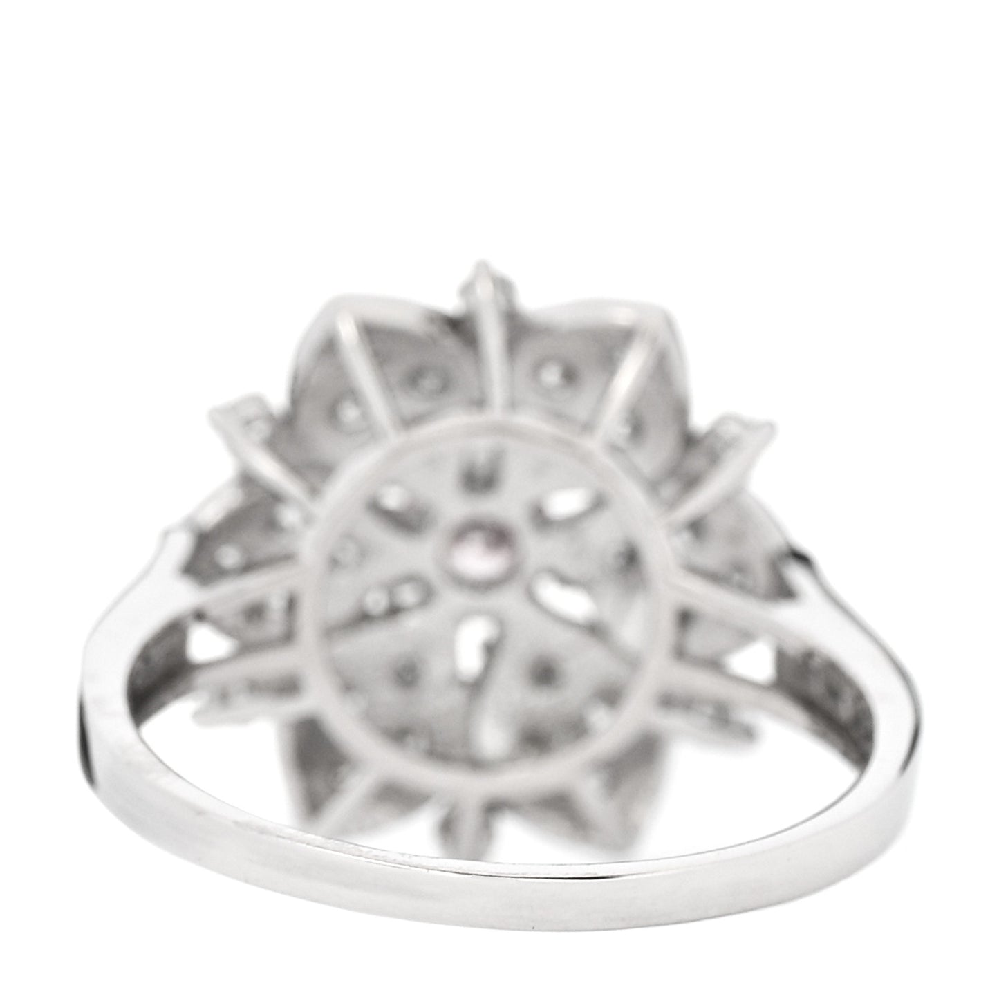 Platinum Diamond Pink Diamond .19ctw Flower Ring  53 6.25