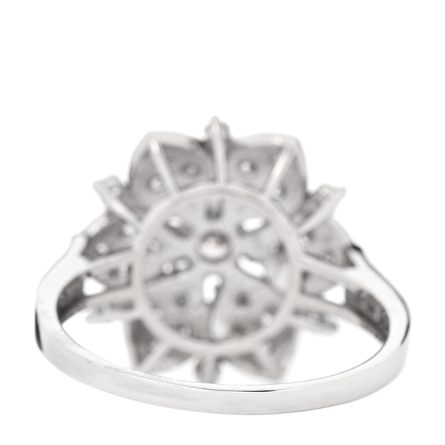 Parker & West by FASHIONPHILE Platinum Diamond Pink Diamond .19ctw Flower Ring  53 6.25 4 of 9
