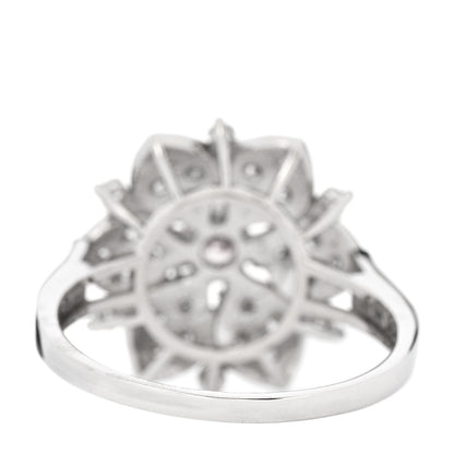 Parker & West by FASHIONPHILE Platinum Diamond Pink Diamond .19ctw Flower Ring  53 6.25 4 of 9