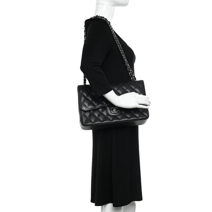 Chanel Caviar Quilted Jumbo Double Flap Black 2 of 10