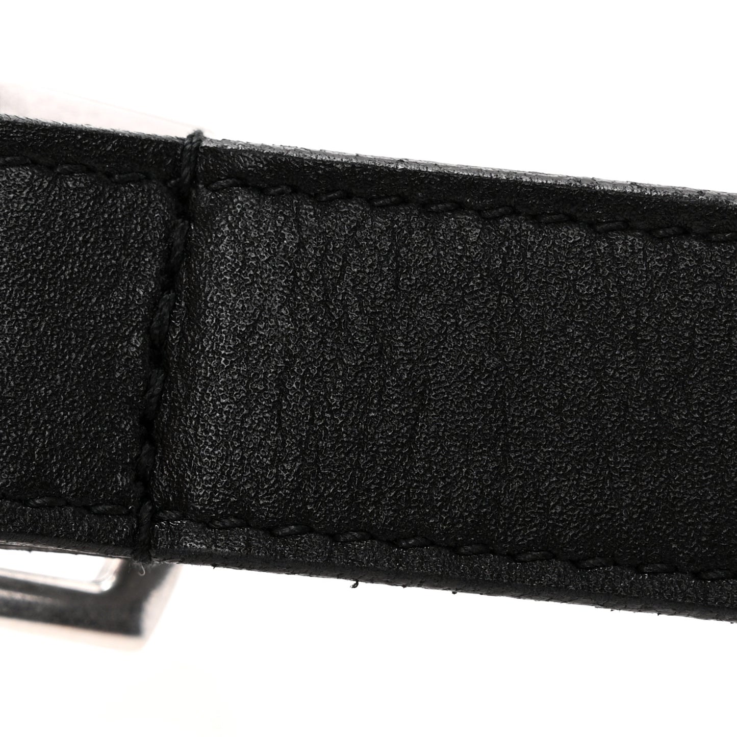 Smooth Calfskin Square Buckle Belt 100 40 Black