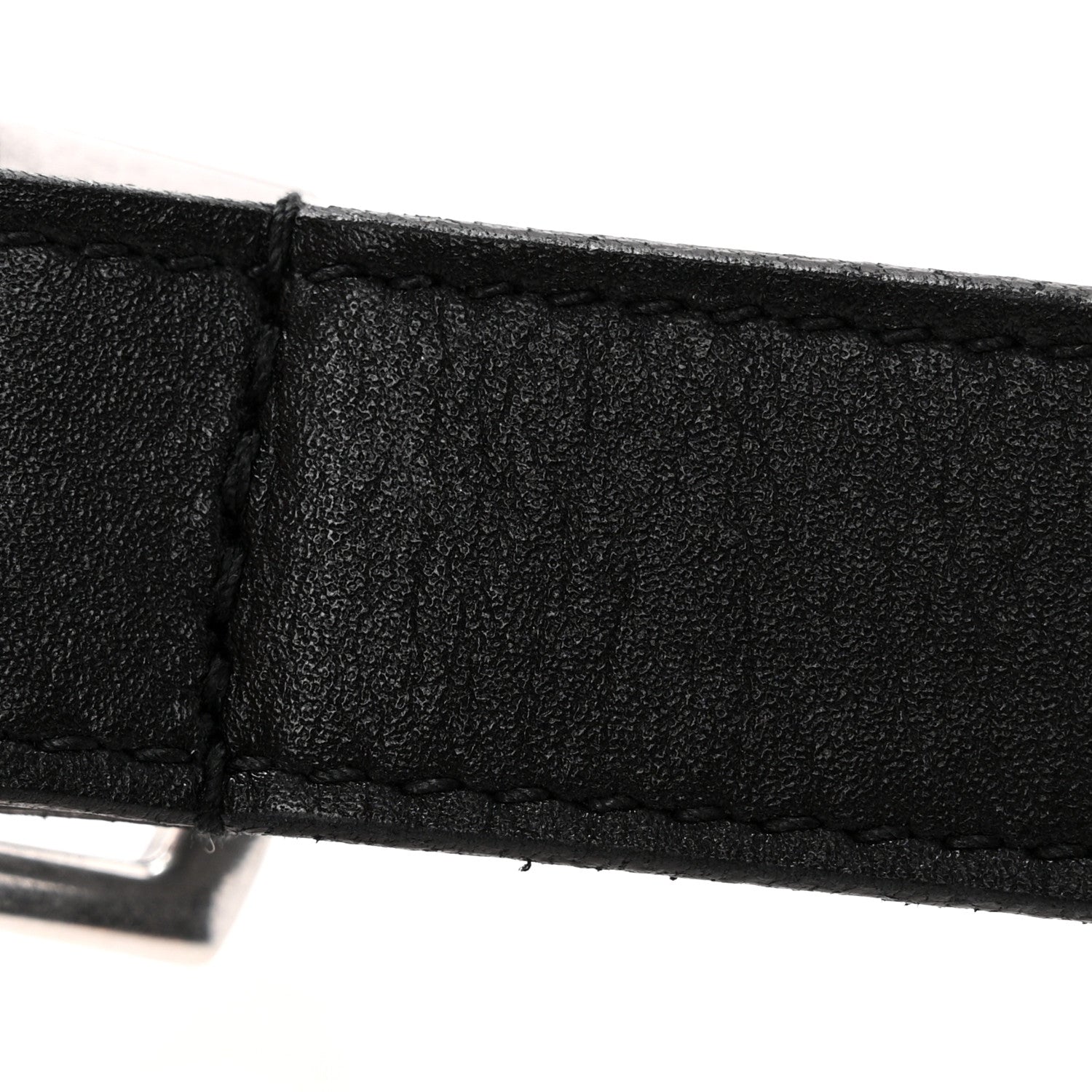 Saint Laurent Smooth Calfskin Square Buckle Belt 100 40 Black 8 of 8
