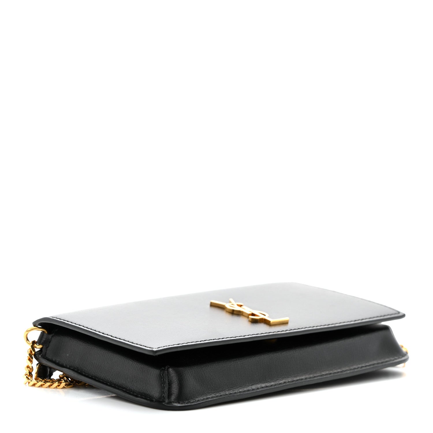 Saint Laurent Smooth Calfskin Monogram Phone Holder Crossbody Black 4 of 11