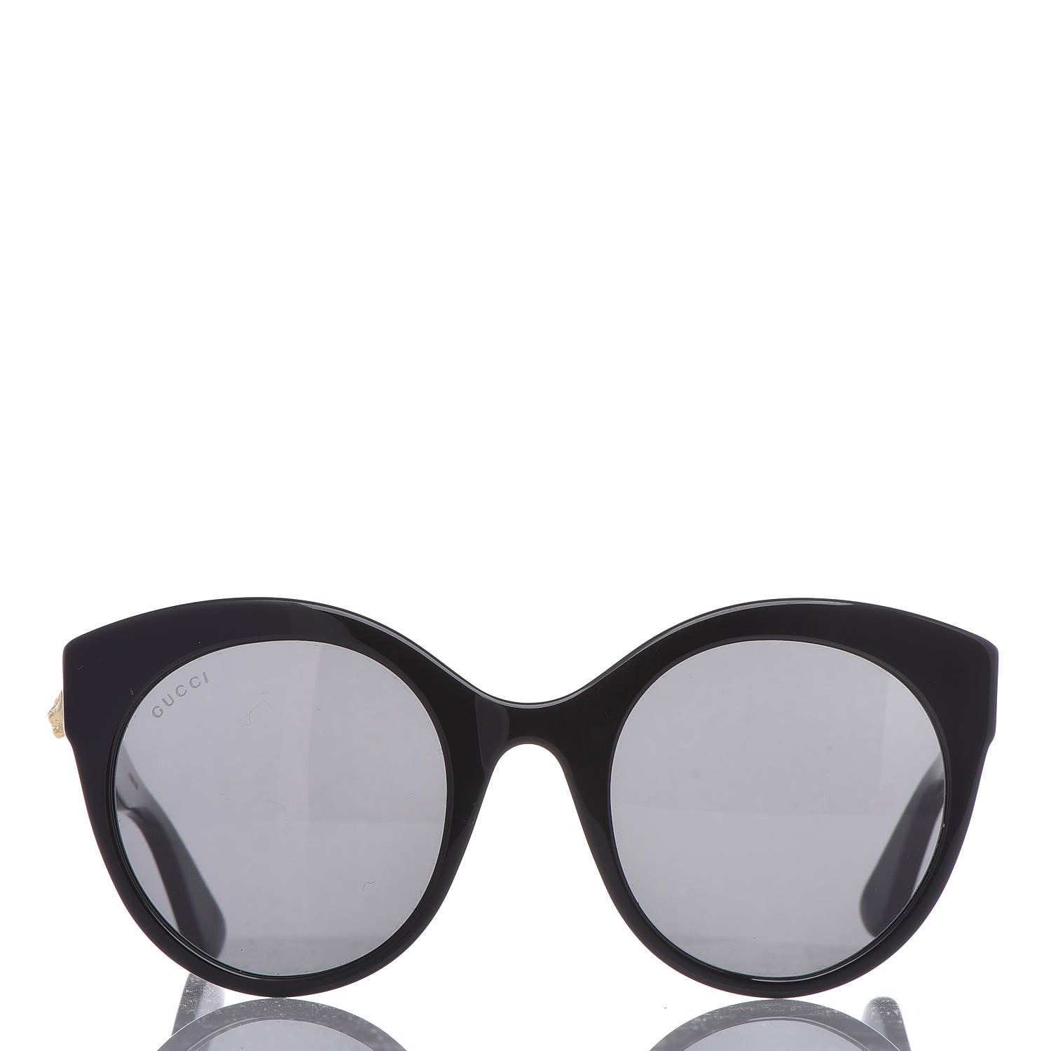 Gucci Round GG Sunglasses GG0028S Black 3 of 6