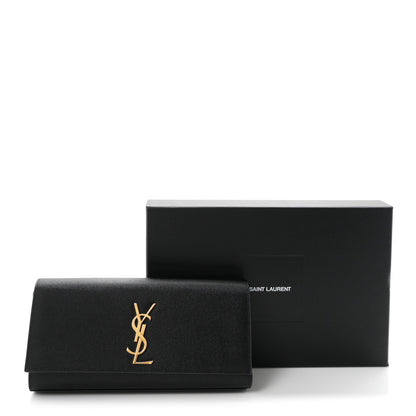 Saint Laurent Grain De Poudre Monogram Cassandre Clutch Black 11 of 11