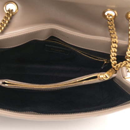 Saint Laurent Calfskin Y Quilted Monogram Medium Loulou Chain Satchel Dark Beige 5 of 11