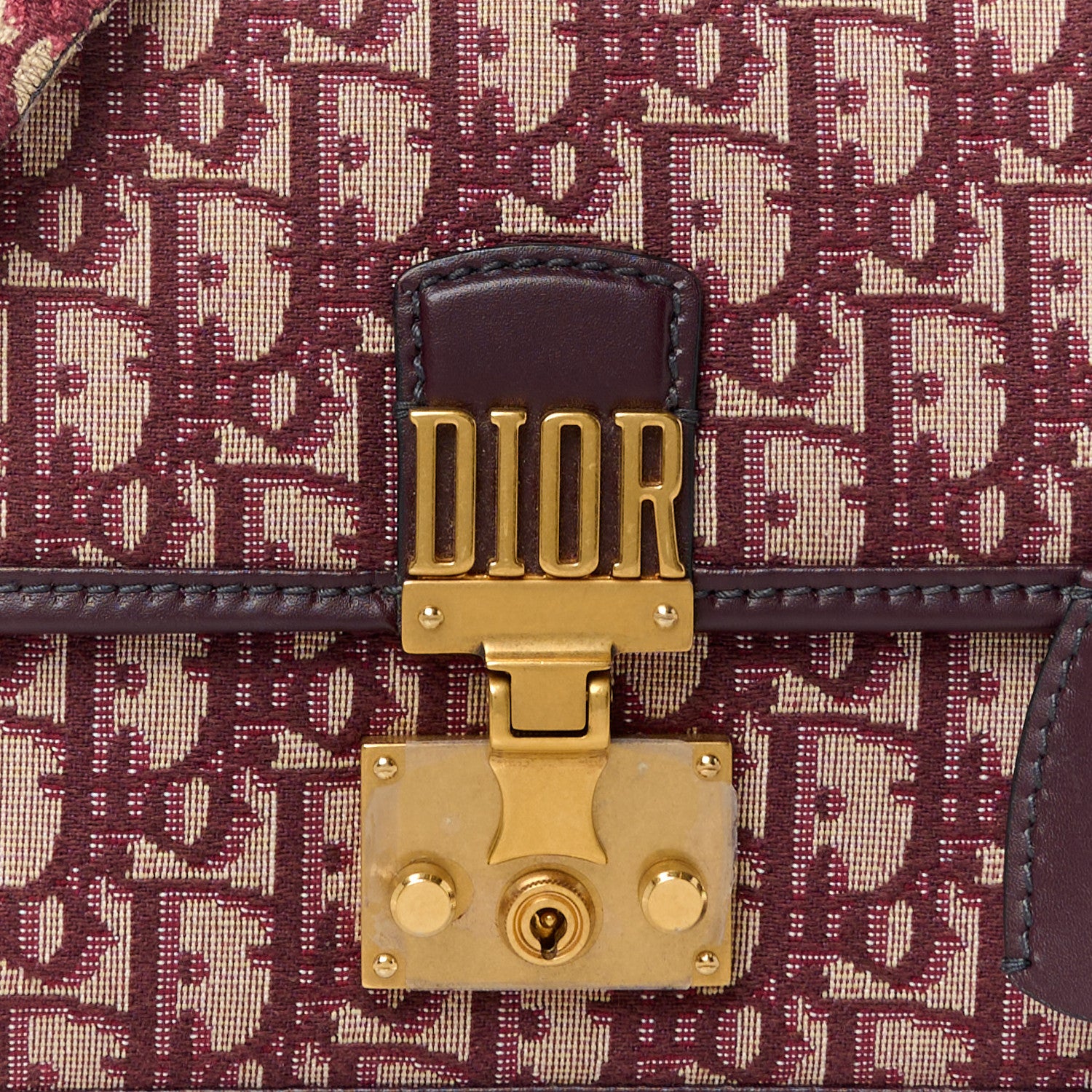 Christian Dior Oblique Dioraddict Flap Bag Burgundy 8 of 10