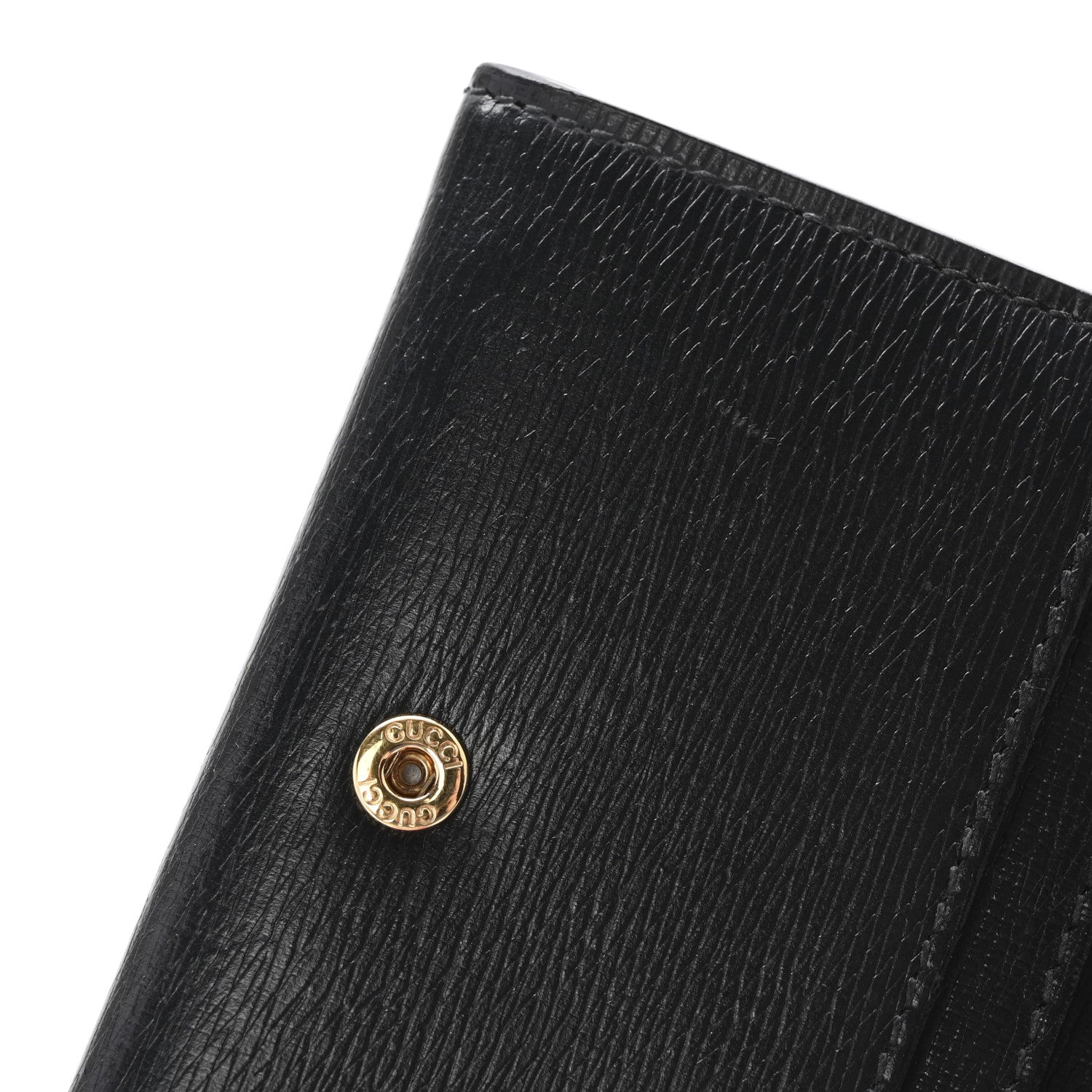 Gucci Azalea Calfskin Script Card Case Black 8 of 10