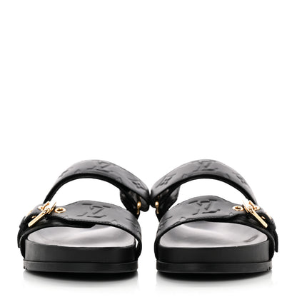 Louis Vuitton Empreinte Bom Dia Mule Sandals 38 Black 2 of 12