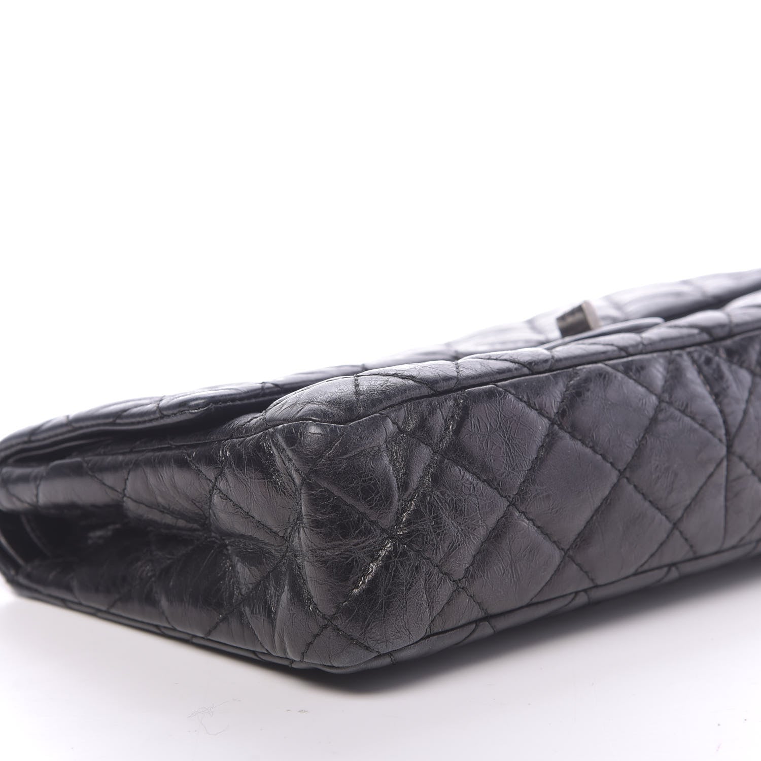 Chanel Metallic Aged Calfskin Quilted 2.55 Reissue 226 Flap Black 8 of 13