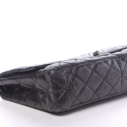 Chanel Metallic Aged Calfskin Quilted 2.55 Reissue 226 Flap Black 8 of 13