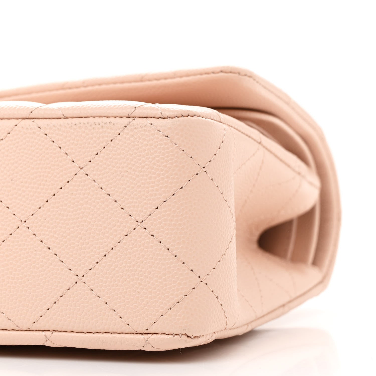 Chanel Caviar Quilted Medium Double Flap Light Beige 10 of 11