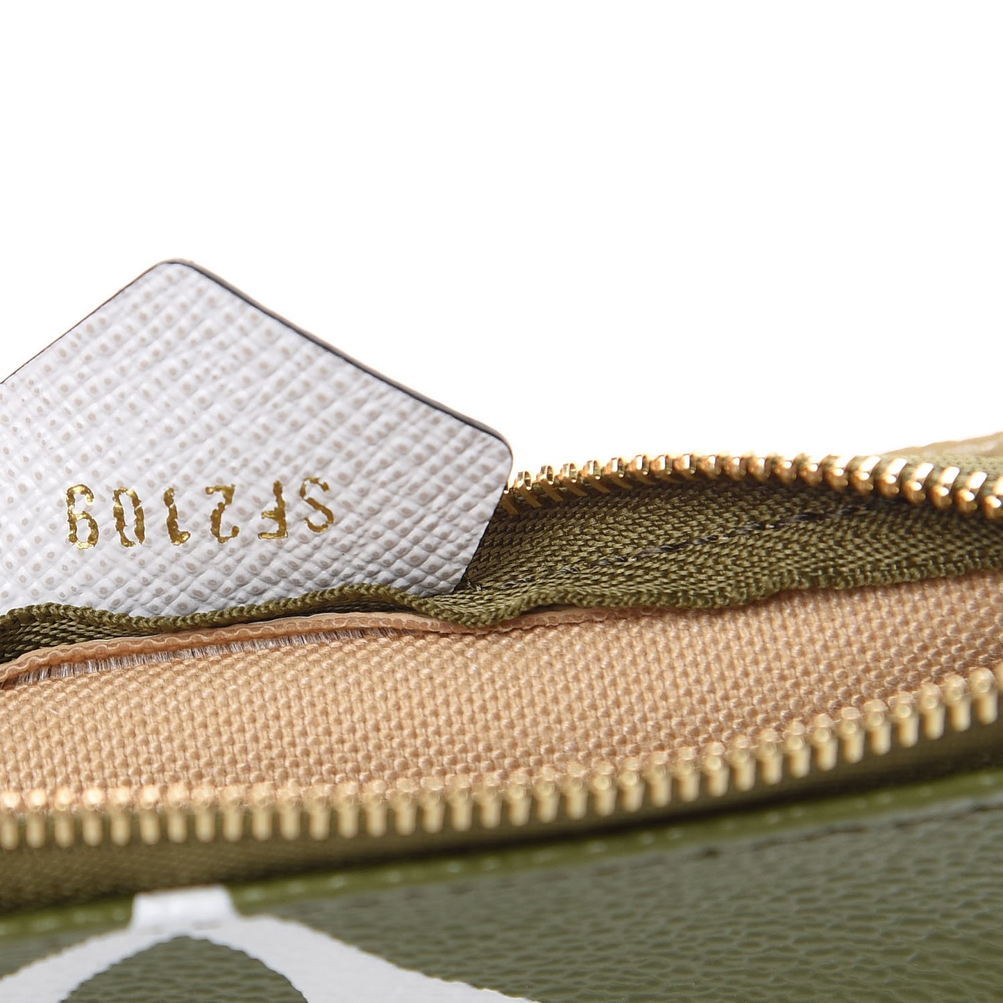 Monogram Giant Micro Pochette Accessories Kaki White