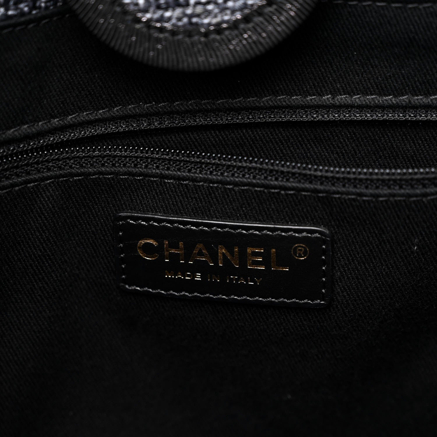 Chanel Lurex Boucle Small Deauville Tote Grey 6 of 9