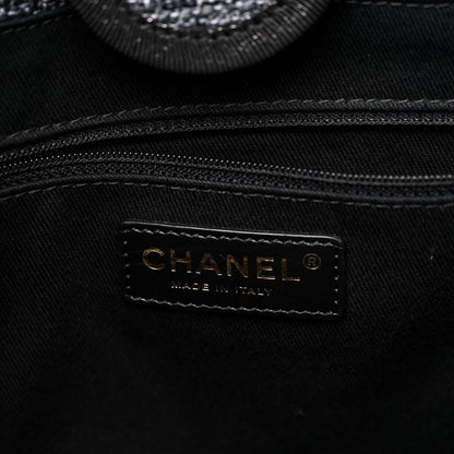 Chanel Lurex Boucle Small Deauville Tote Grey 6 of 9