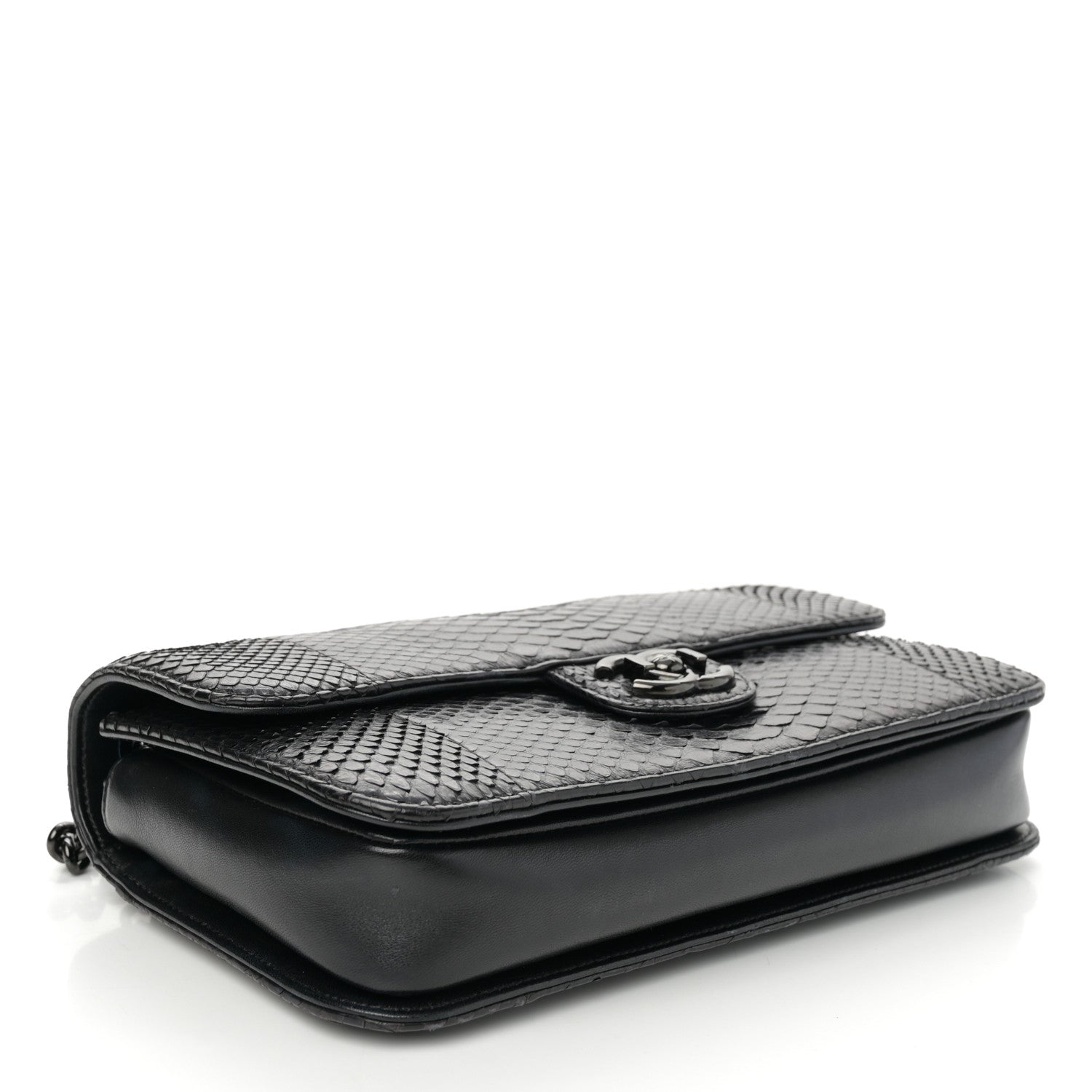 Chanel Snakeskin Medium Perfect Edge Flap Black 4 of 10