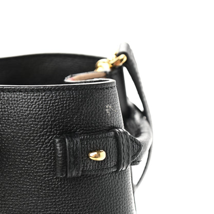Burberry Grainy Calfskin House Check Medium Banner Tote Black 11 of 17