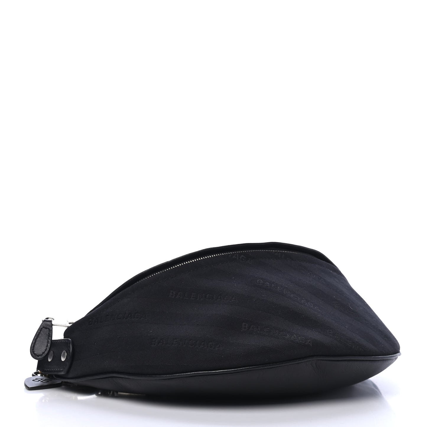 Canvas Jacquard Diagonal Allover Logo XS Souvenir Belt Bag Black
