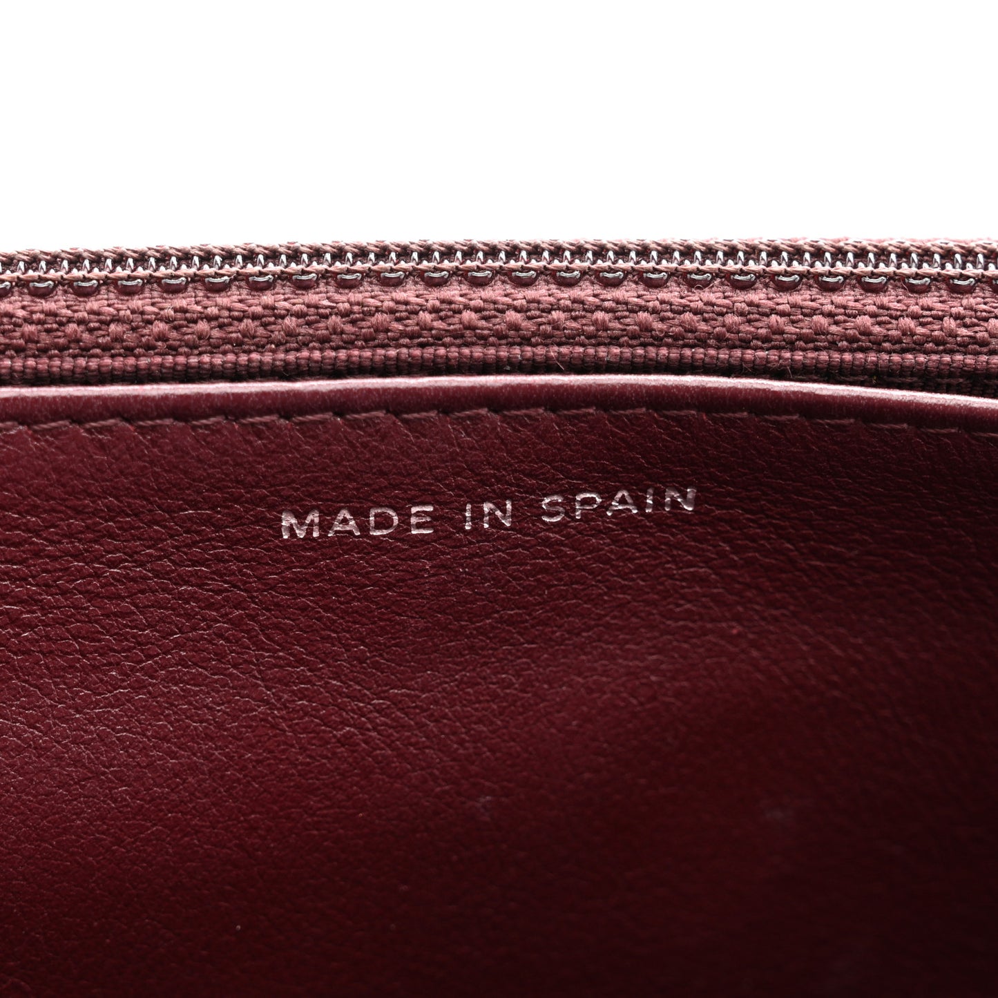 Metallic Striated Patent Quilted Wallet on Chain WOC Bronze