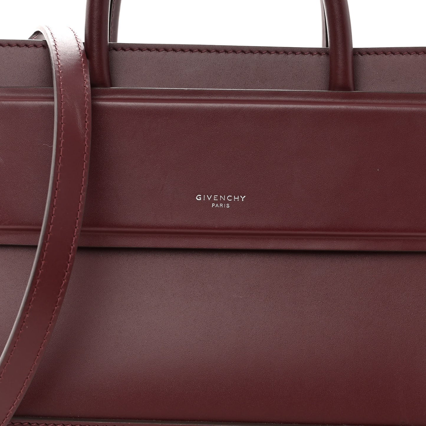 Smooth Calfskin Small Horizon Satchel Oxblood
