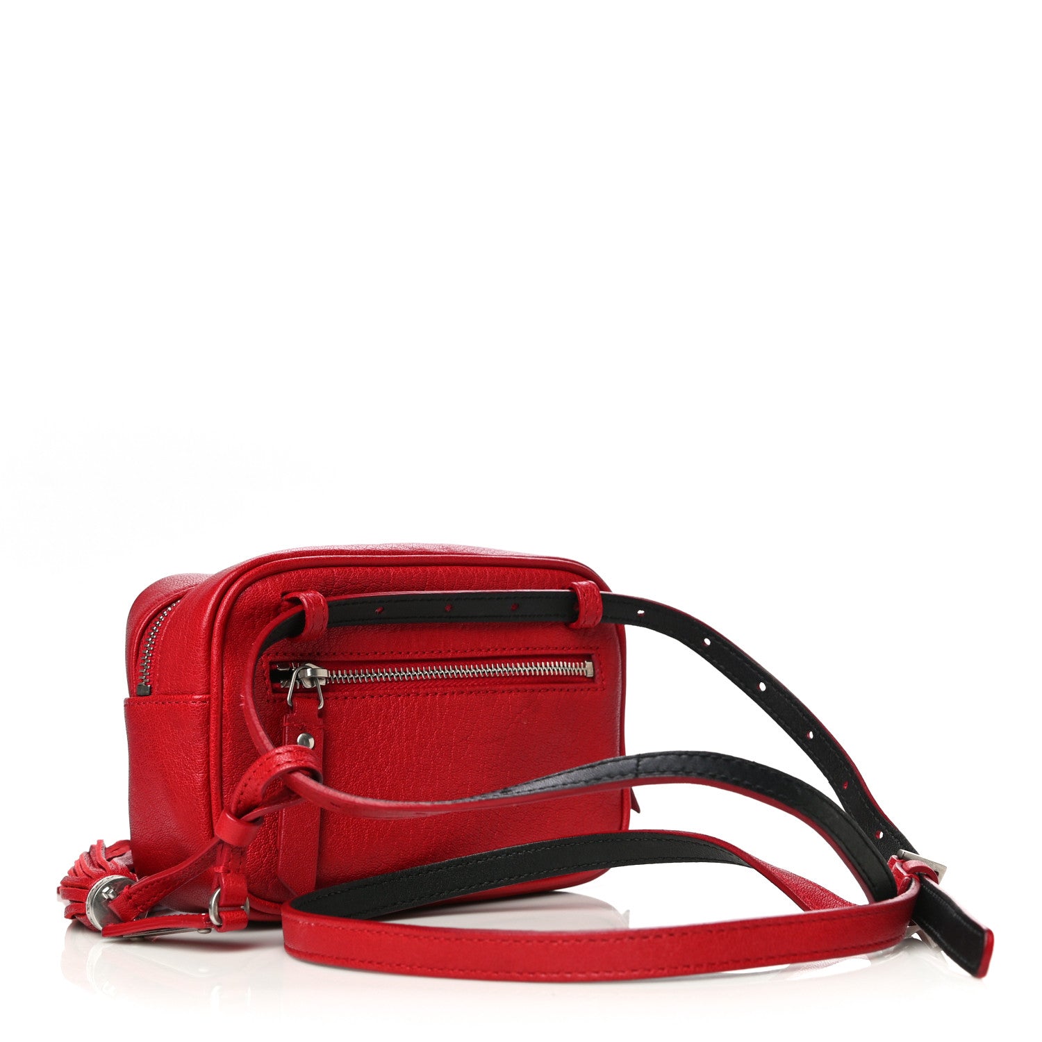 Saint Laurent Lambskin Monogram Lou Belt Bag Red 2 of 12