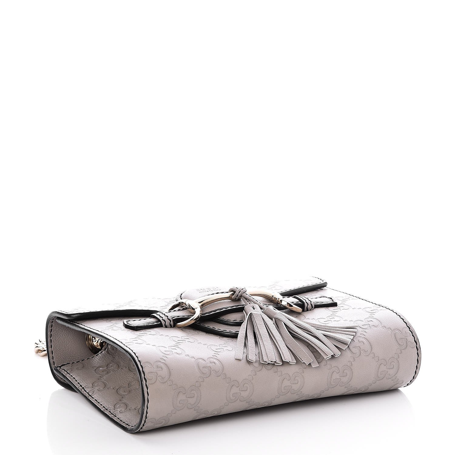 Gucci Guccissima Mini Emily Chain Shoulder Bag Storm Grey 4 of 7