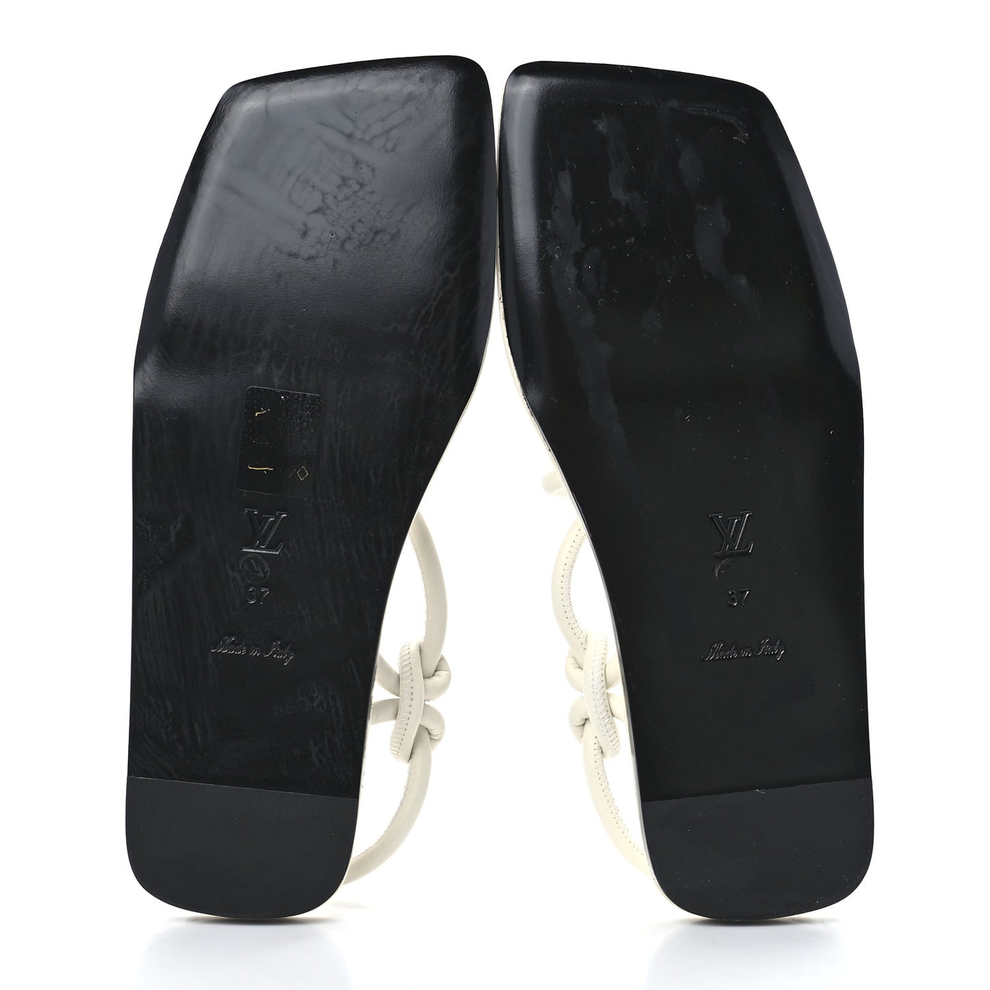 Lambskin Nova Flat Sandals 37 White