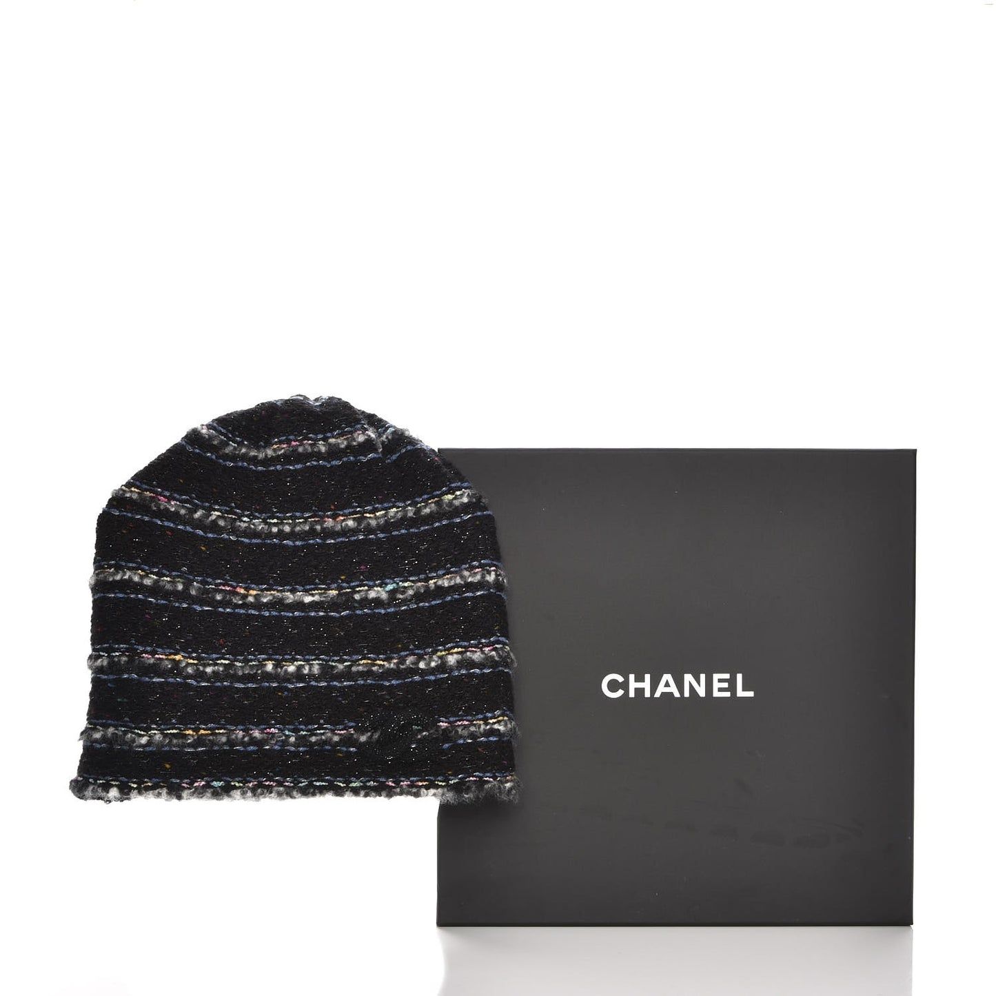 Wool Beanie Hat Black