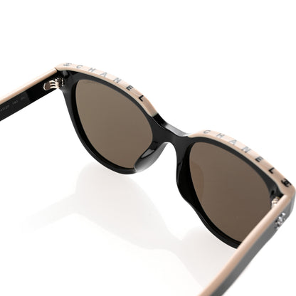 Chanel Acetate CC Butterfly Sunglasses 5414 Black Beige 8 of 10