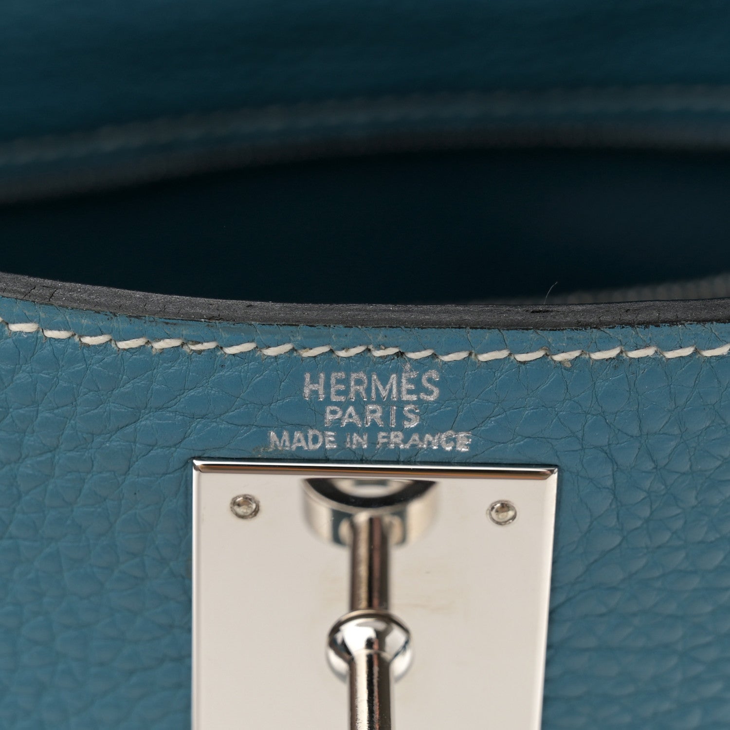 Hermes Togo Kelly Retourne 28 Blue Jean 6 of 14