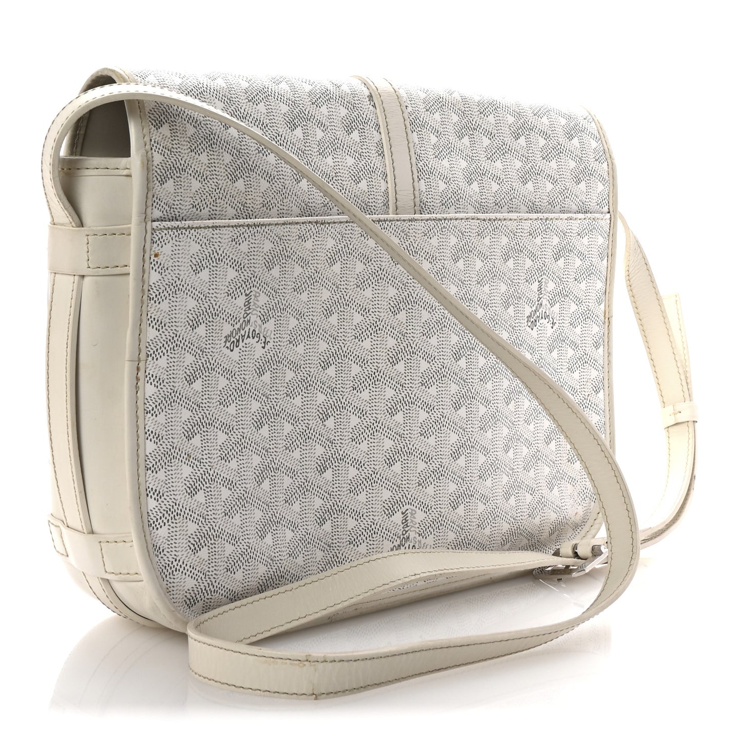 Goyardine Belvedere II PM Messenger Bag White