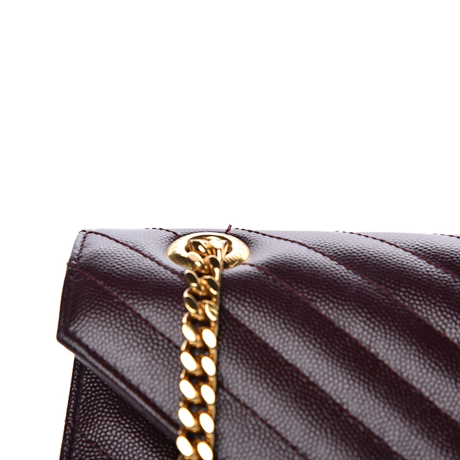 Saint Laurent Grain De Poudre Matelasse Chevron Large Monogram Satchel Rouge Legion 10 of 12
