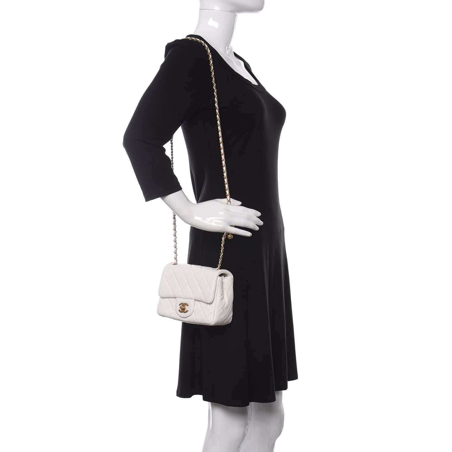 Chanel Lambskin Quilted Mini Pearl Crush Flap White 2 of 11