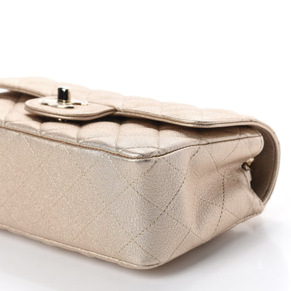 Chanel Metallic Lambskin Quilted Mini Rectangular Flap Gold 7 of 11